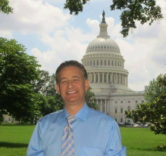 Dr. Alan Pollack in Washington, DC advocating for the National Memorial