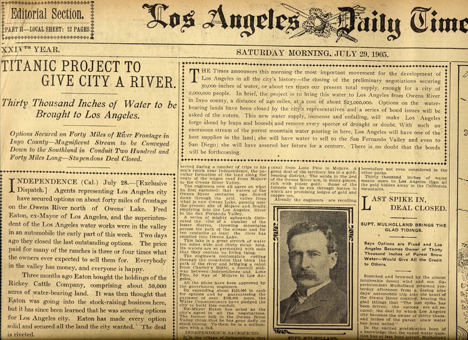 Los Angeles Daily Times, July 29, 1905