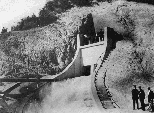 (November 5, 1913)* - Official Opening of the water gates of the Los Angeles Aqueduct.