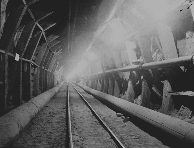 (n.d.)* - Tunnel construction nearing completion.