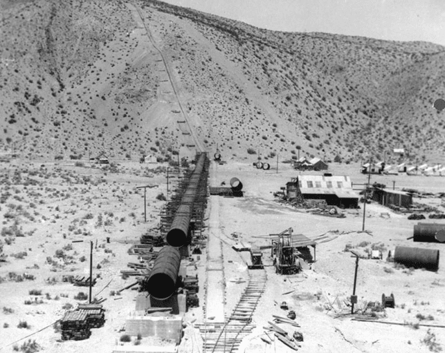 (1912)* - Construction of the Jawbone Siphon section of the LA Aqueduct.