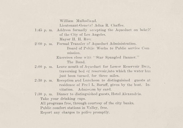 (1913)^*^ - Opening Ceremony Agenda (Page 2).