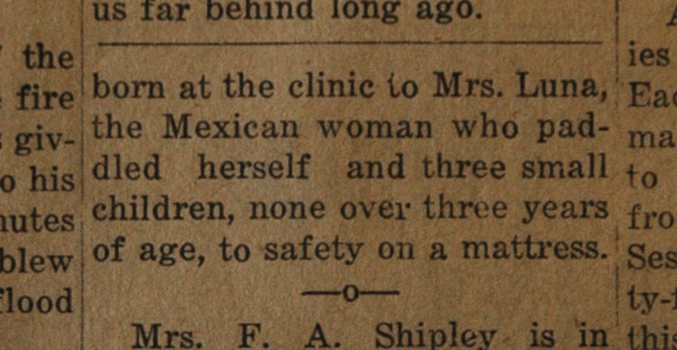 From the Fillmore American, Thursday, March 15, 1928, page 4. Survivors of the St. Francis Dam disaster. 