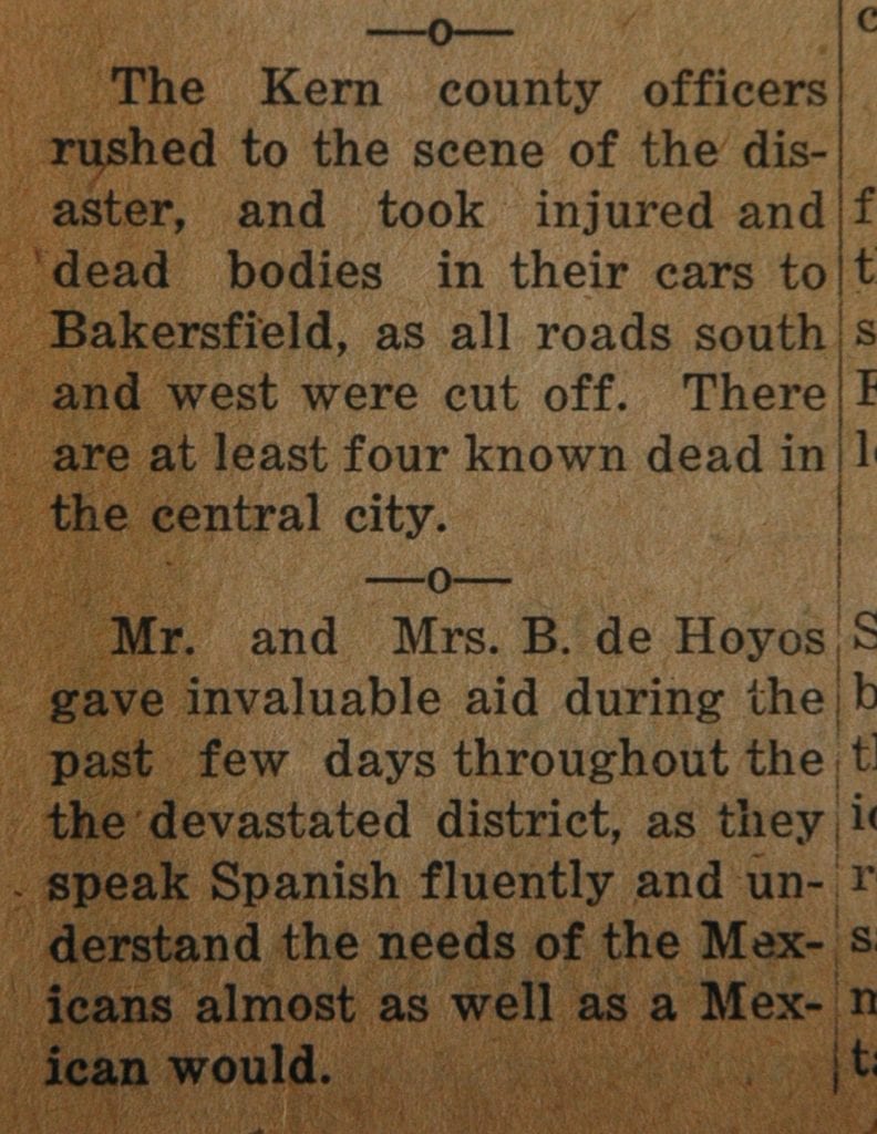 From the Fillmore American, Thursday, March 15, 1928, page 4. Victims of the St. Francis Dam disaster. 