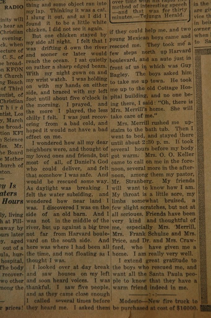 From the Fillmore American, Thursday, March 15, 1928, page 8