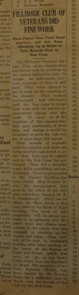 From the Fillmore American, Thursday, March 22, 1928, page 1
