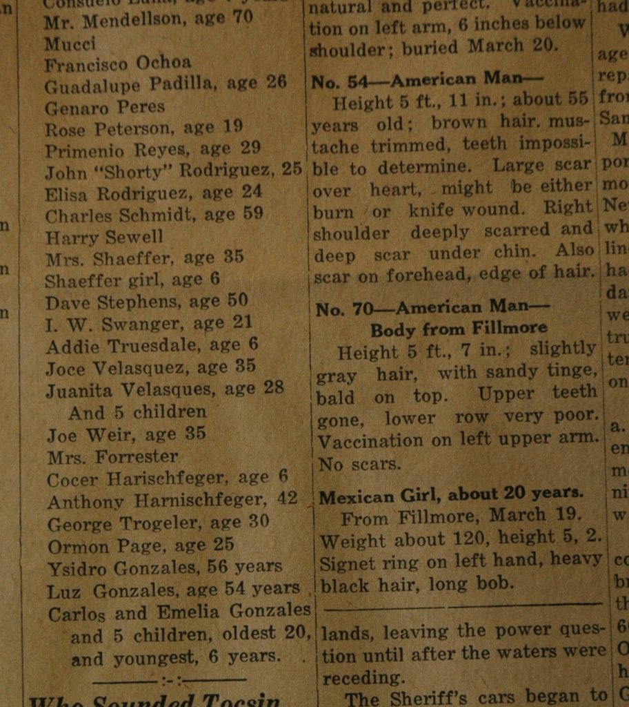 From the Fillmore American, Thursday, March 22, 1928, page 1 and 5