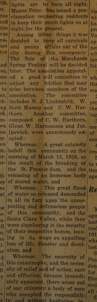 From the Fillmore American, Thursday, March 22, 1928, page 1 and 8