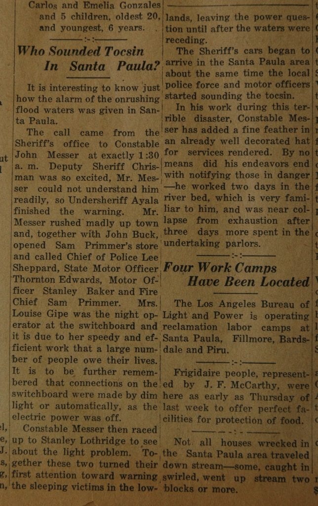 From the Fillmore American, Thursday, March 22, 1928, page 5