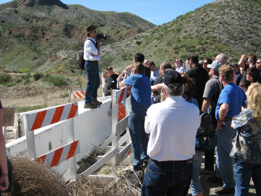 Frank Rock leading a dam tour.