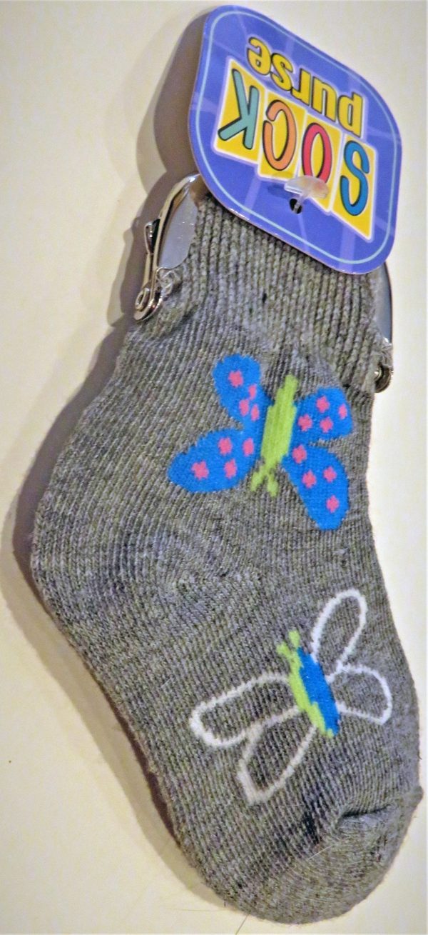 Sock Coin Purse with Snap Closure