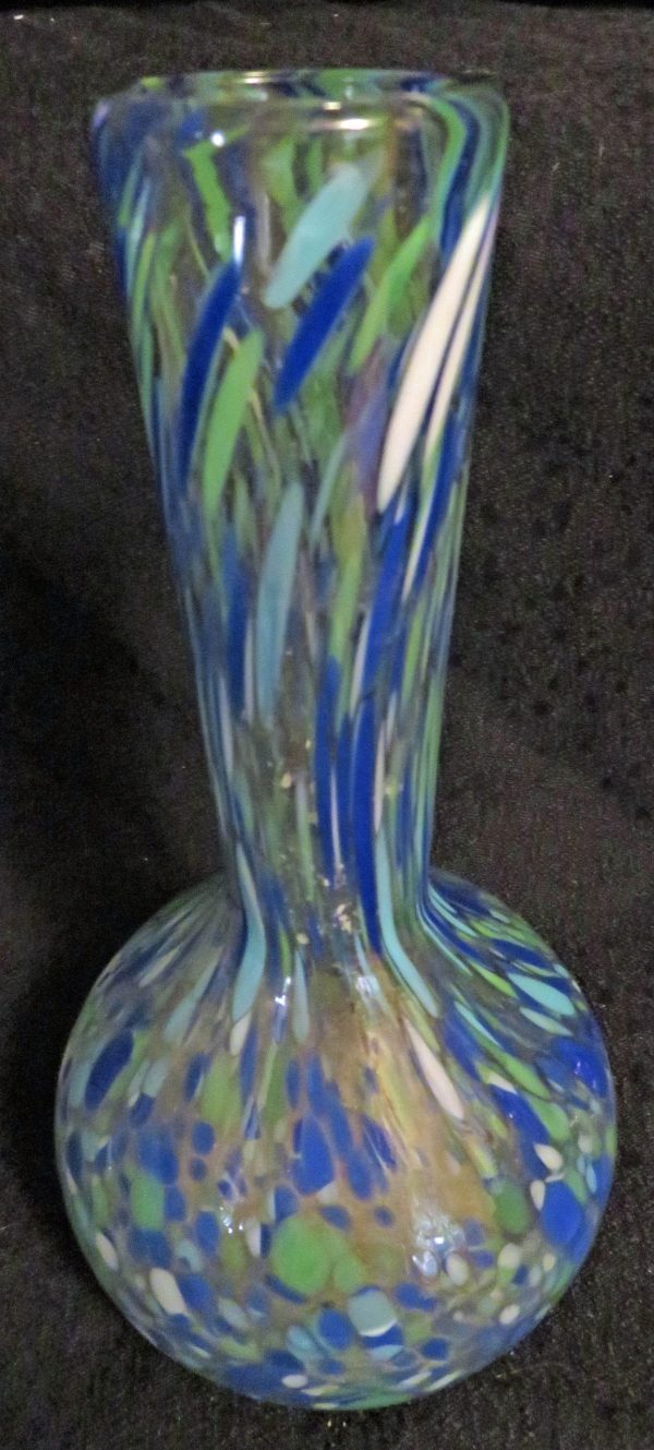 Hand Made, Mouth Blown Glass Bud Vase