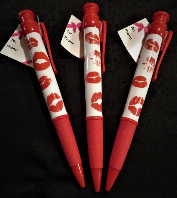 HUGE Valentine’s Bright Red Lipstick Kisses Pen