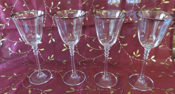 Sonata Platinum Wine Goblets by Mikasa